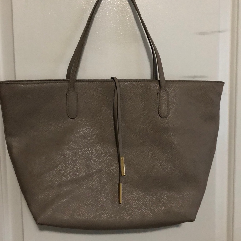 FREE H&M taupe tote faux leather